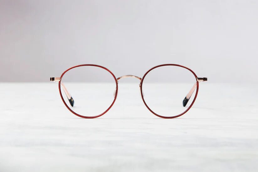Dick Moby correctiebril, rood metalen montuur